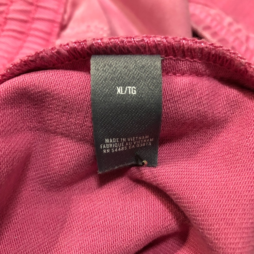 Aerie Pink Raw Frayed Hem Drawstring Elastic Waist Cut-off Denim Shorts - XL - Picture 5 of 7